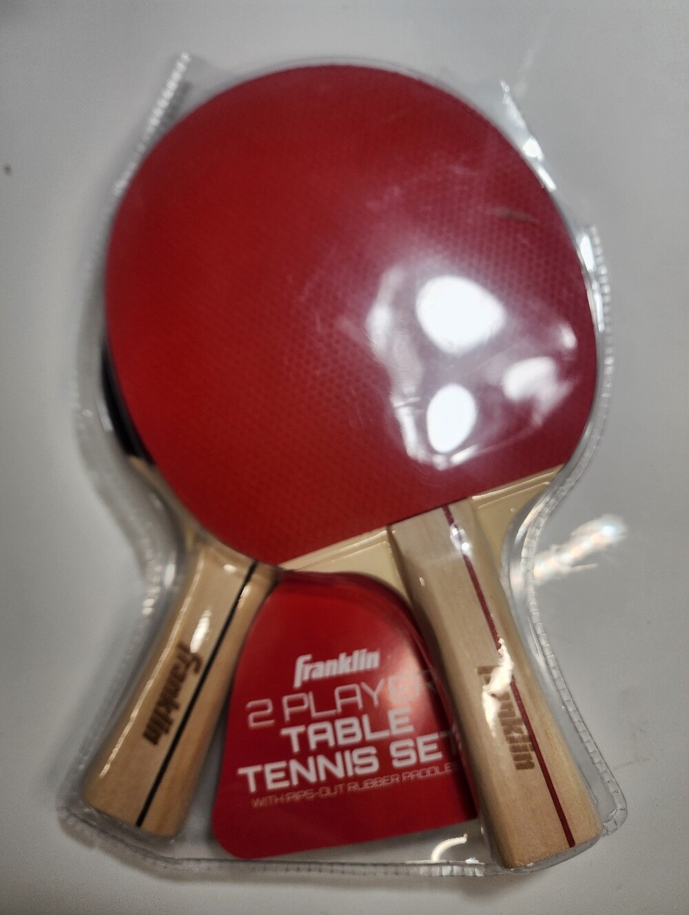 Franklin 2 Player Table Tennis/ PingPong Set with PIPS-Out Rubber Paddles NEW